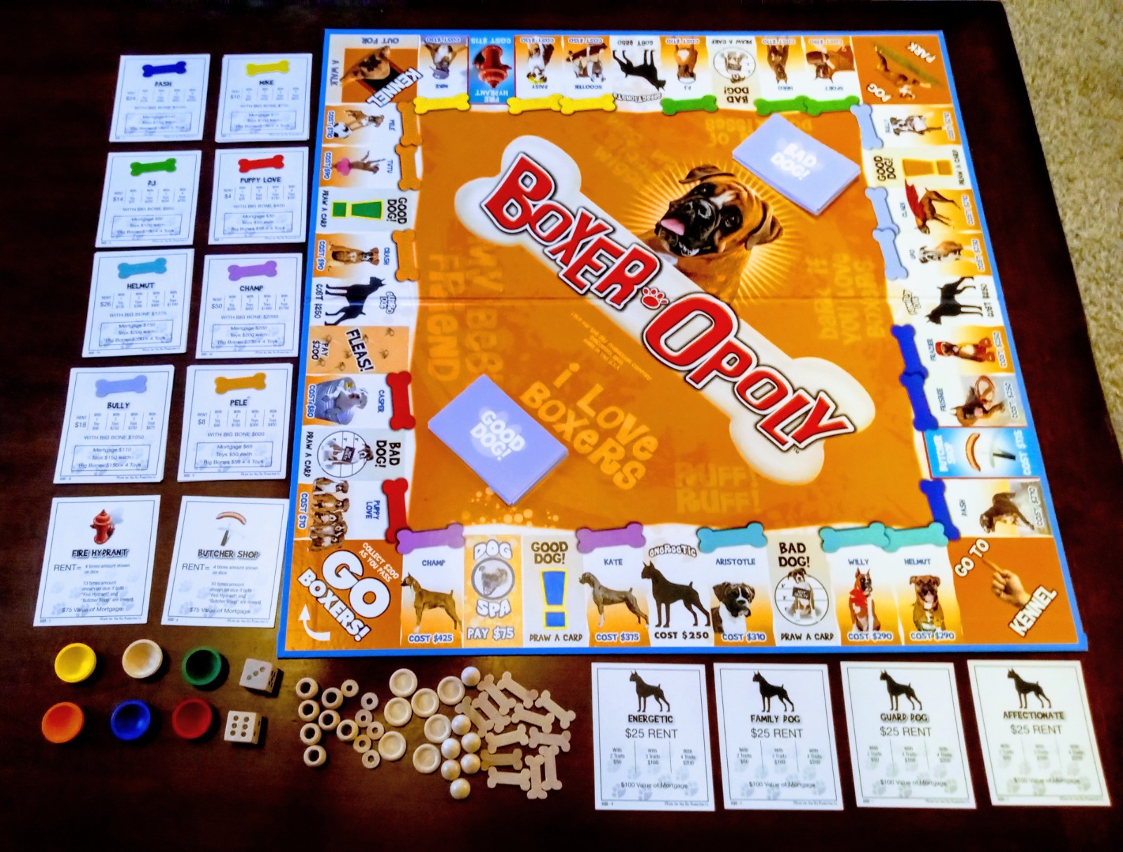 🐶 Boxeropoly Board Game Replacement Pieces by Late for the sky