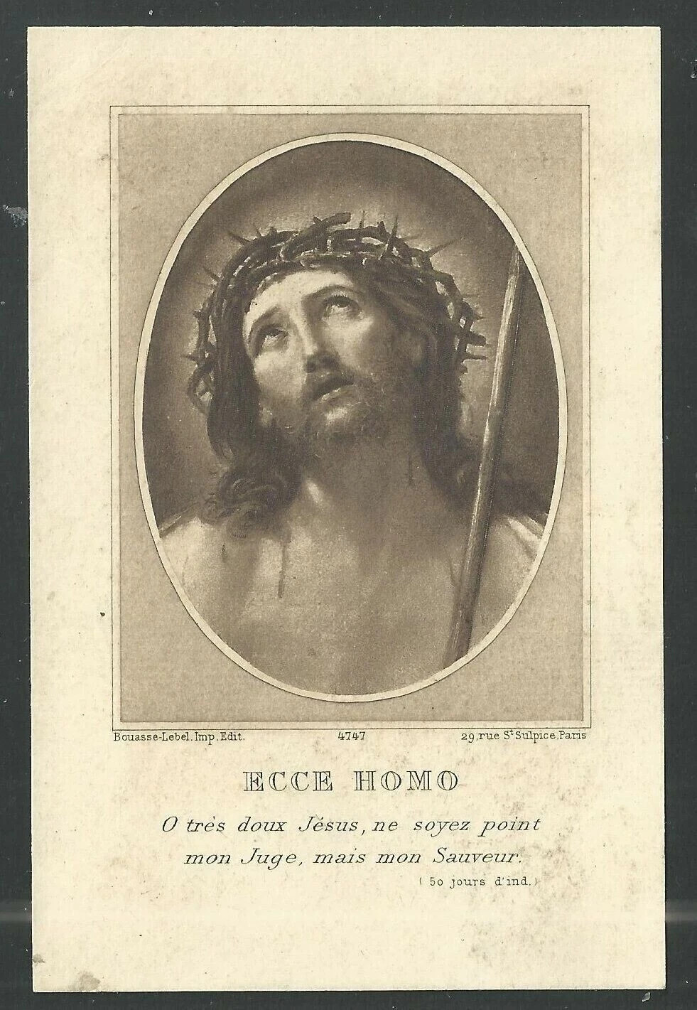Holy card antique de Jesus santino image pieuses estampa