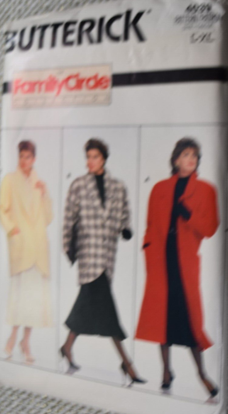 Butterick 4039 A-line Coat in 2 Lengths Misses' L, XL (16-22) Uncut