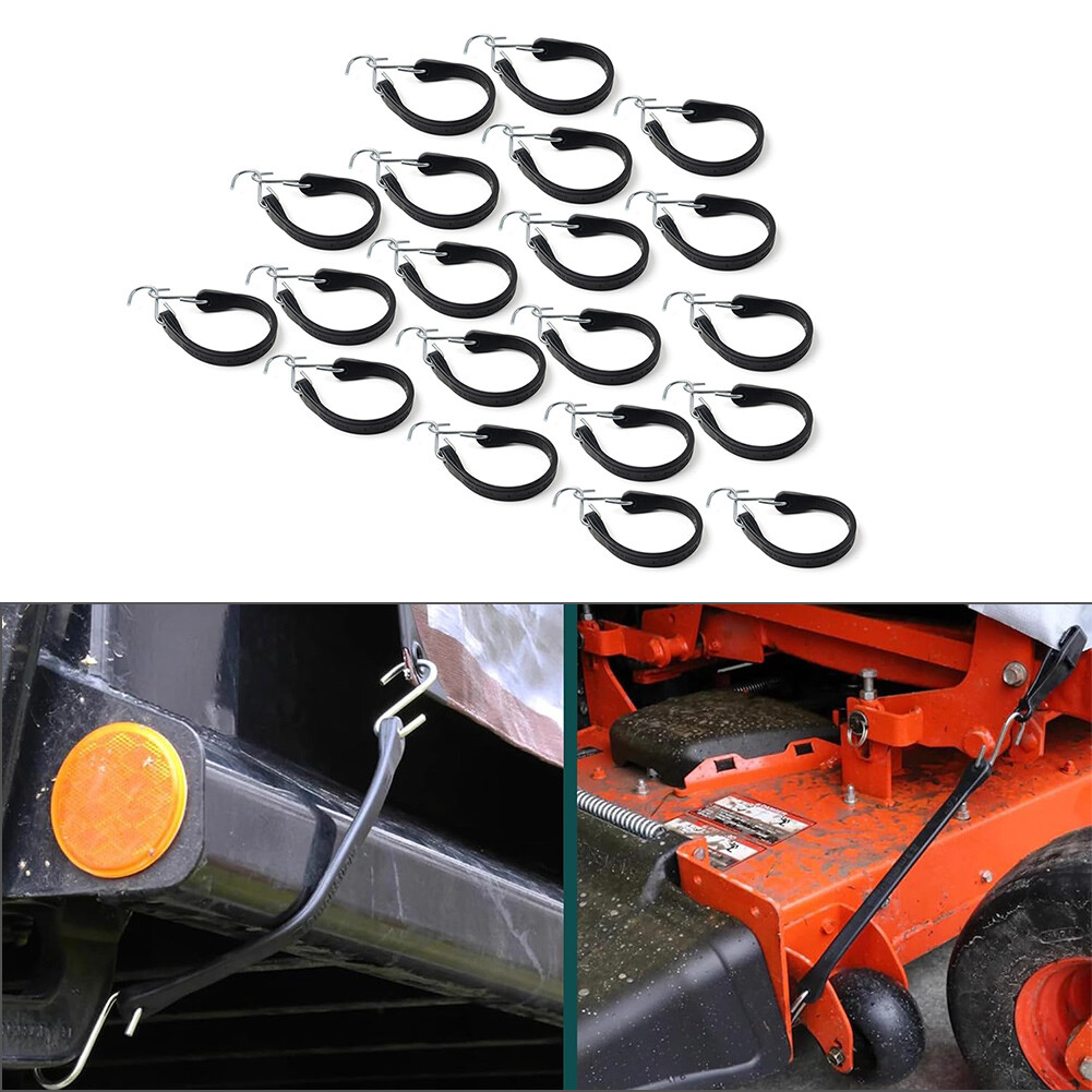 10" Heavy Duty Rubber Tarp Straps Tie Down Bungee Cords With Hooks  GZ