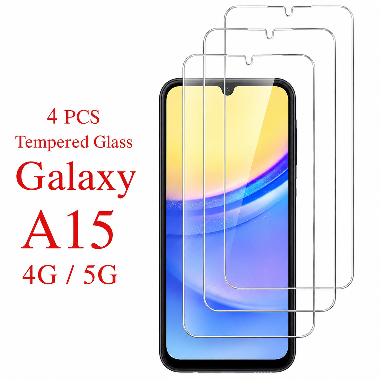 Samsung Galaxy A15 5G Tempered Glass Screen Protector HD Clear