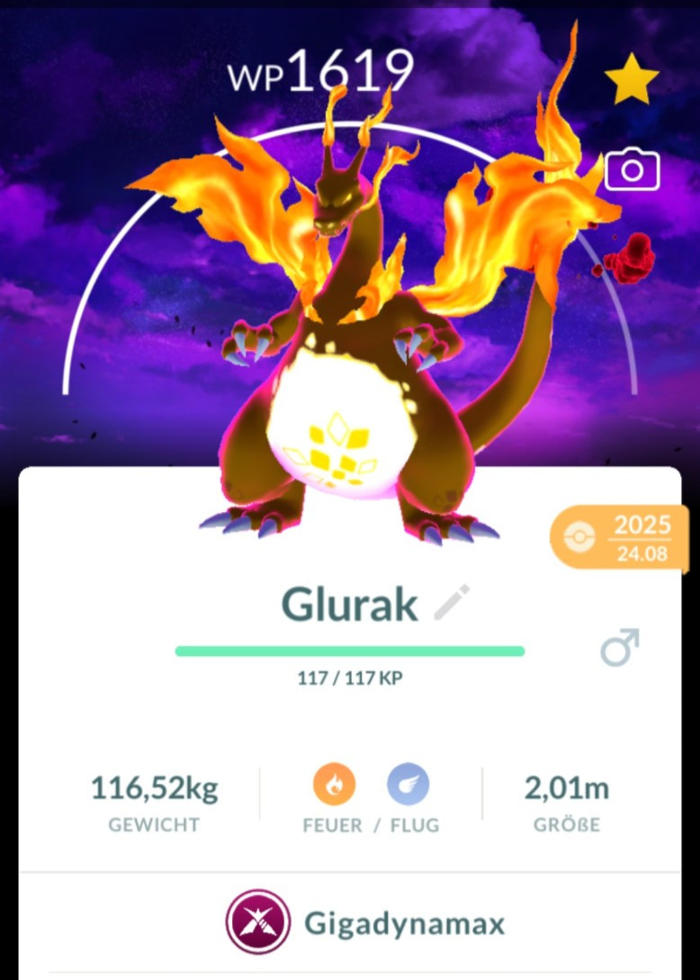 !!! Pokemon GO GIGAMAX CHARIZARD Dark Skies Background Trade Glurak Swap!!!
