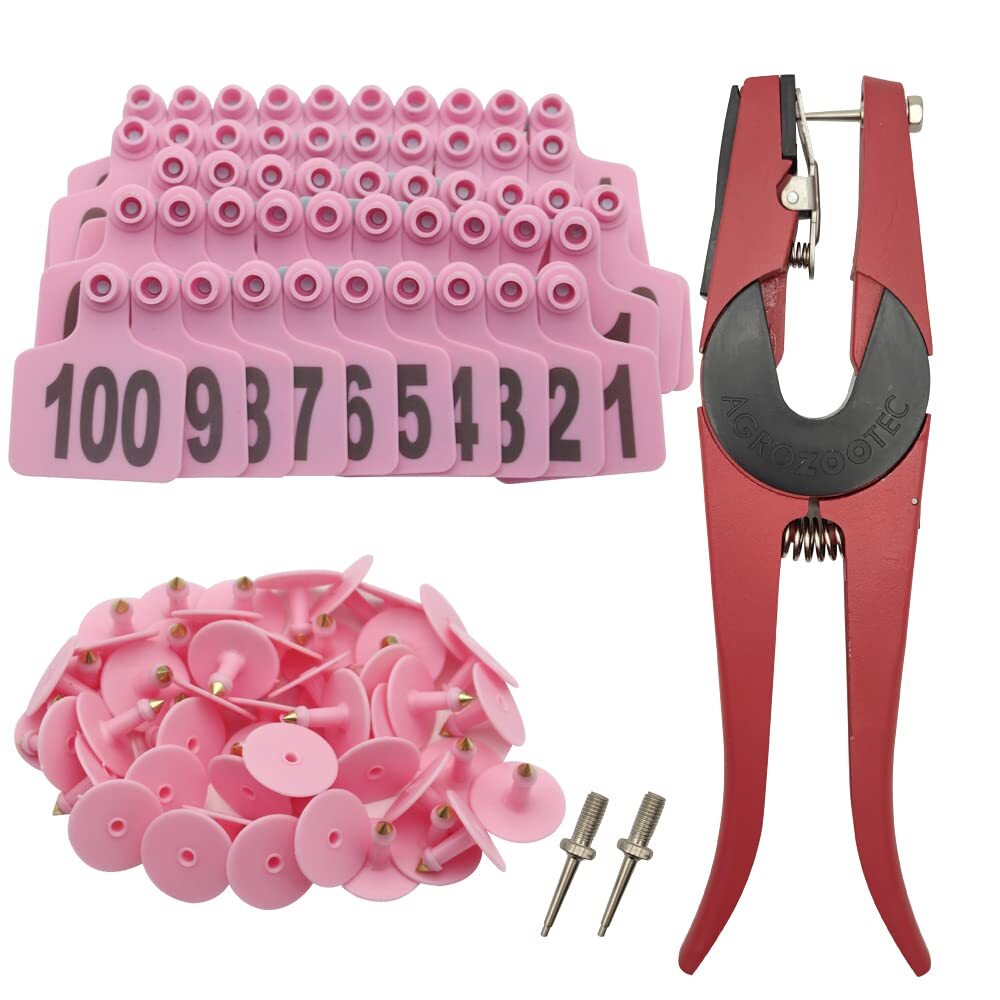 Cattle Ear Tags 001-100 Number Plastic Livestock Animal Tag for Cows Ear Tag ...