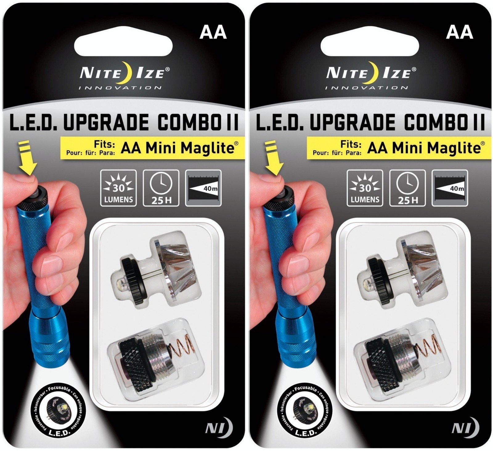 Nite Ize LED Upgrade Combo II Fits AA Mini Maglite (2-Pack)