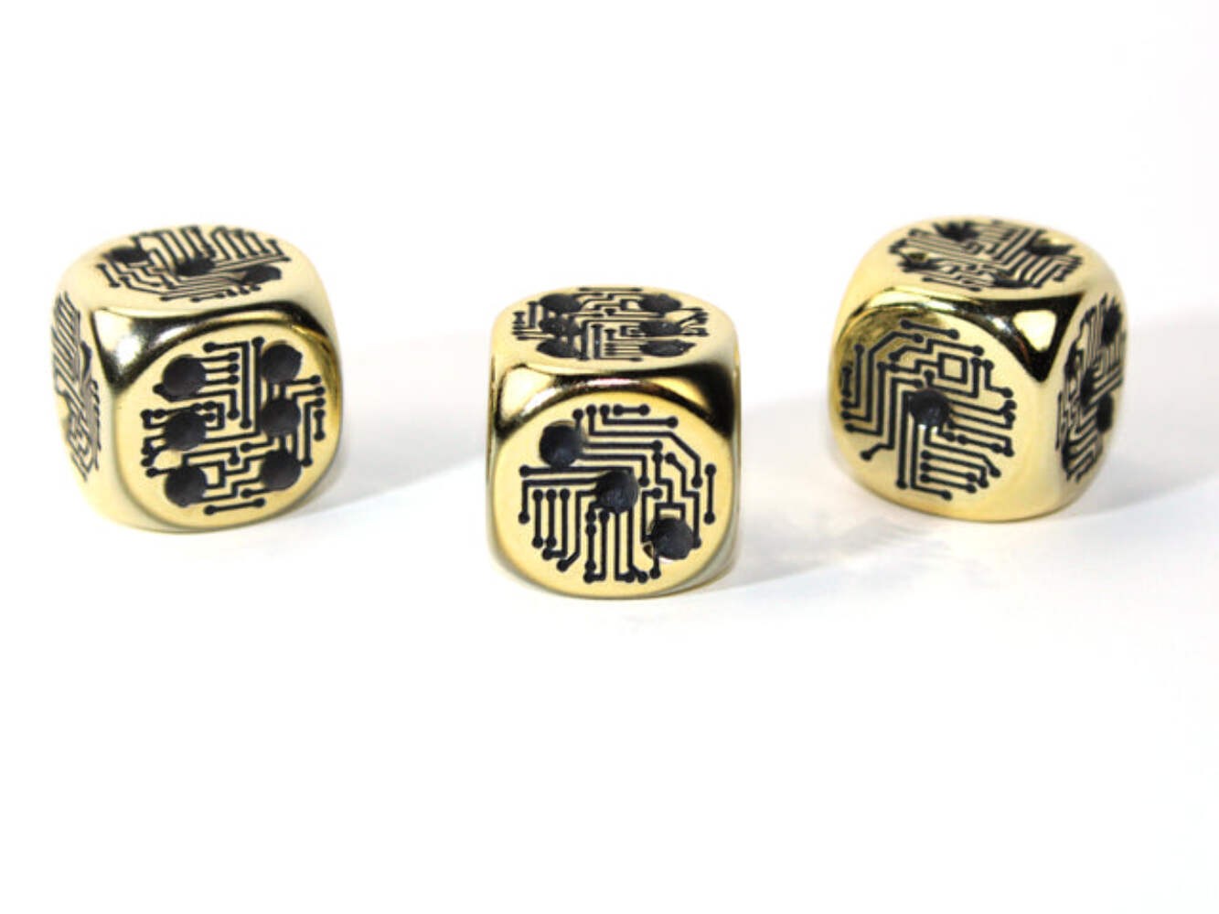 Chessex - Gold Plated Circuit Design d6