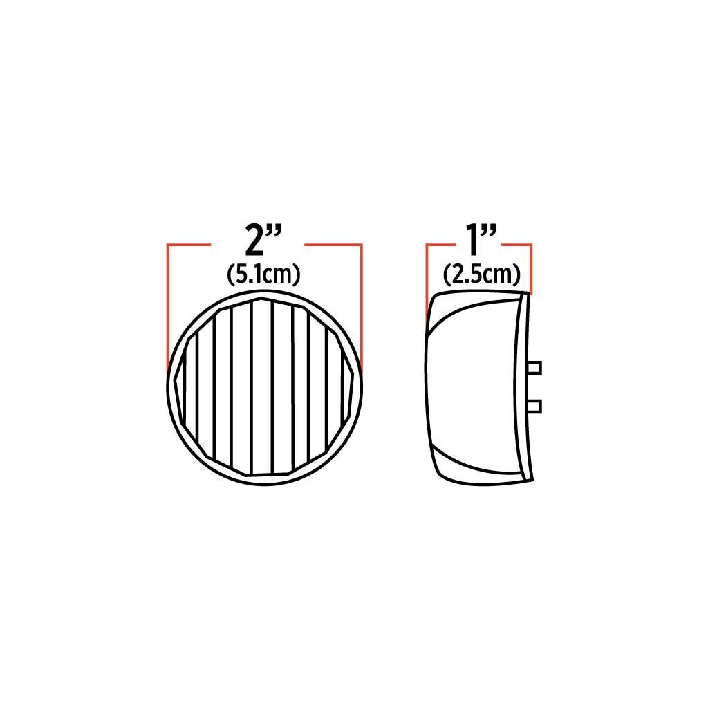 TLED-2A 2" Round Amber LED (9 Diodes)