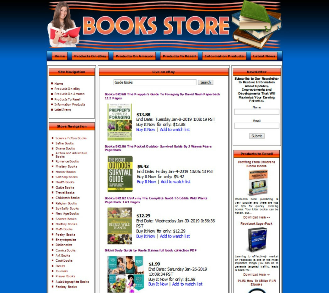 BOOK STORE - Complete Turnkey Website + Amazon Google Affiliate