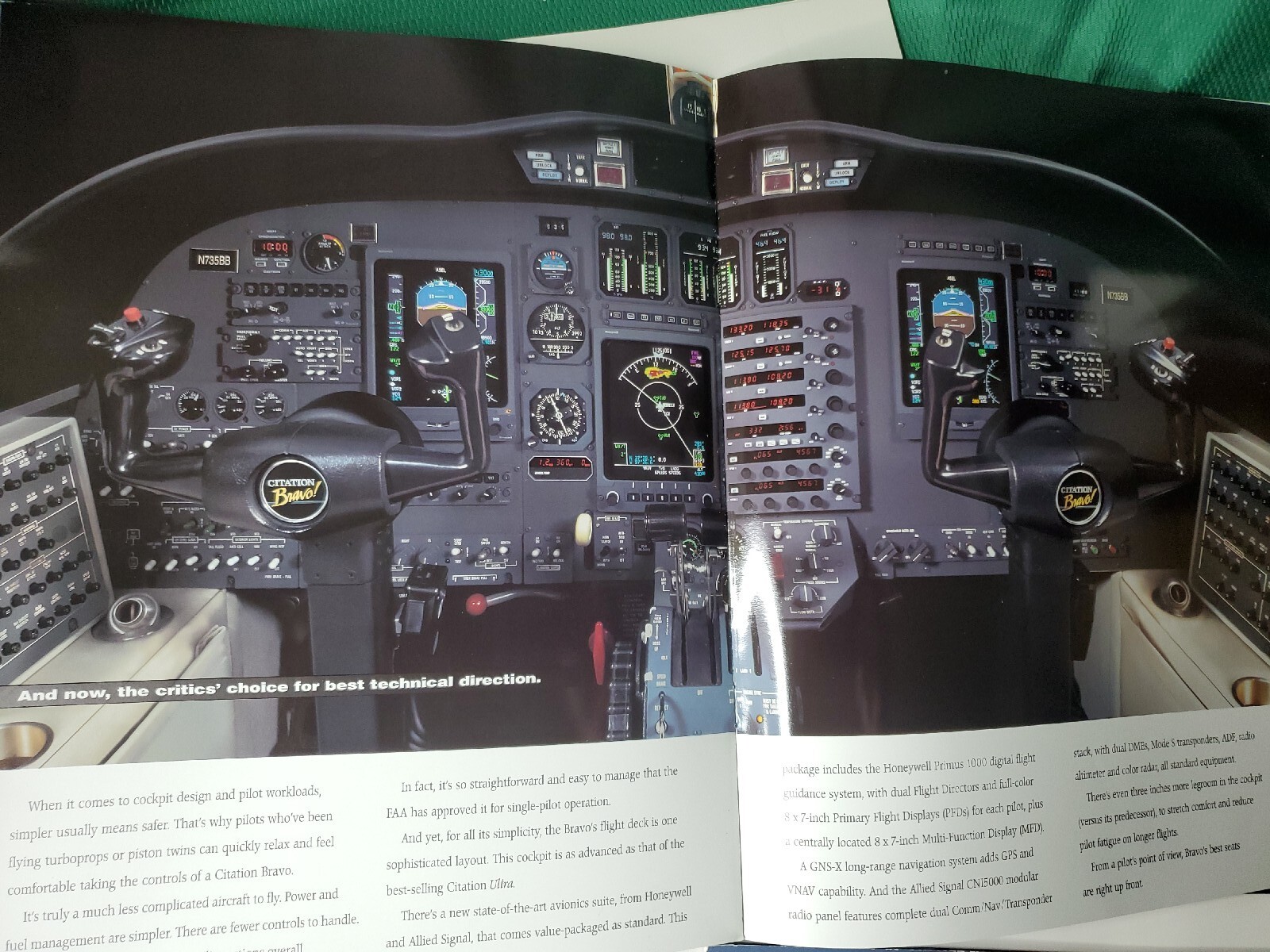 CESSNA CITATION BRAVO Brochure & Preliminary Specification & Description