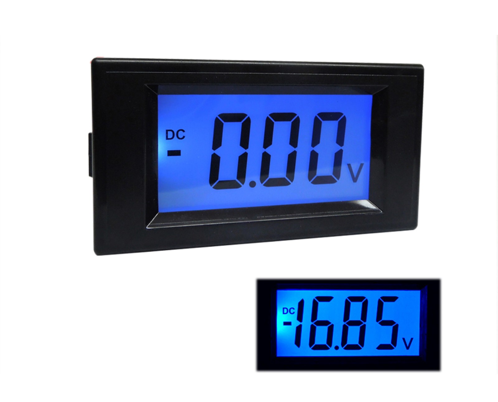 3 x 4-30V 2 Line Digital Voltage Meter Voltmeter Blue LCD Backlit Panel Monitor