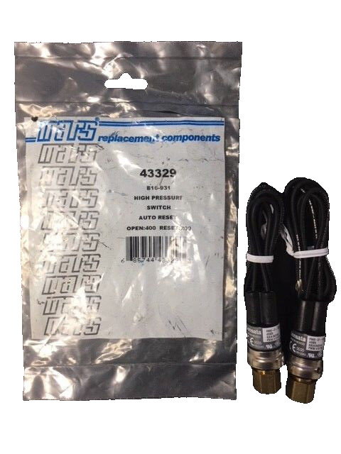 Mars 43329 High Pressure Switch Auto Reset Open:400 Reset:200 (lot of 2)