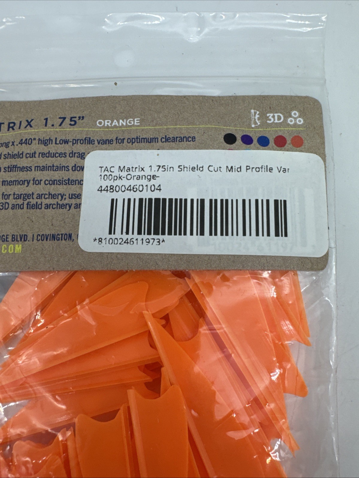 TAC Vanes Matrix 1.75" 100pk Orange