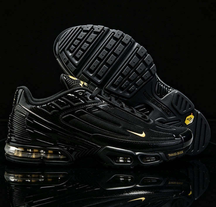 Nike Air Max Plus TN "Black Yellow" Low Top Running Basketball Shoes