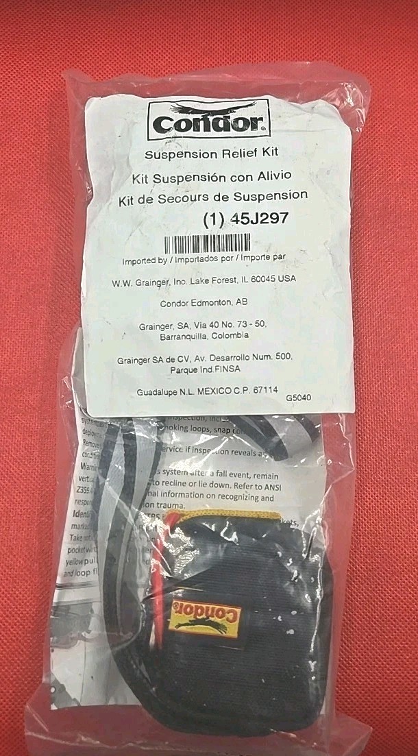 CONDOR 45J297 Trauma Relief Suspension Kit 310 lb # 45J297 New Set of 2 Sides