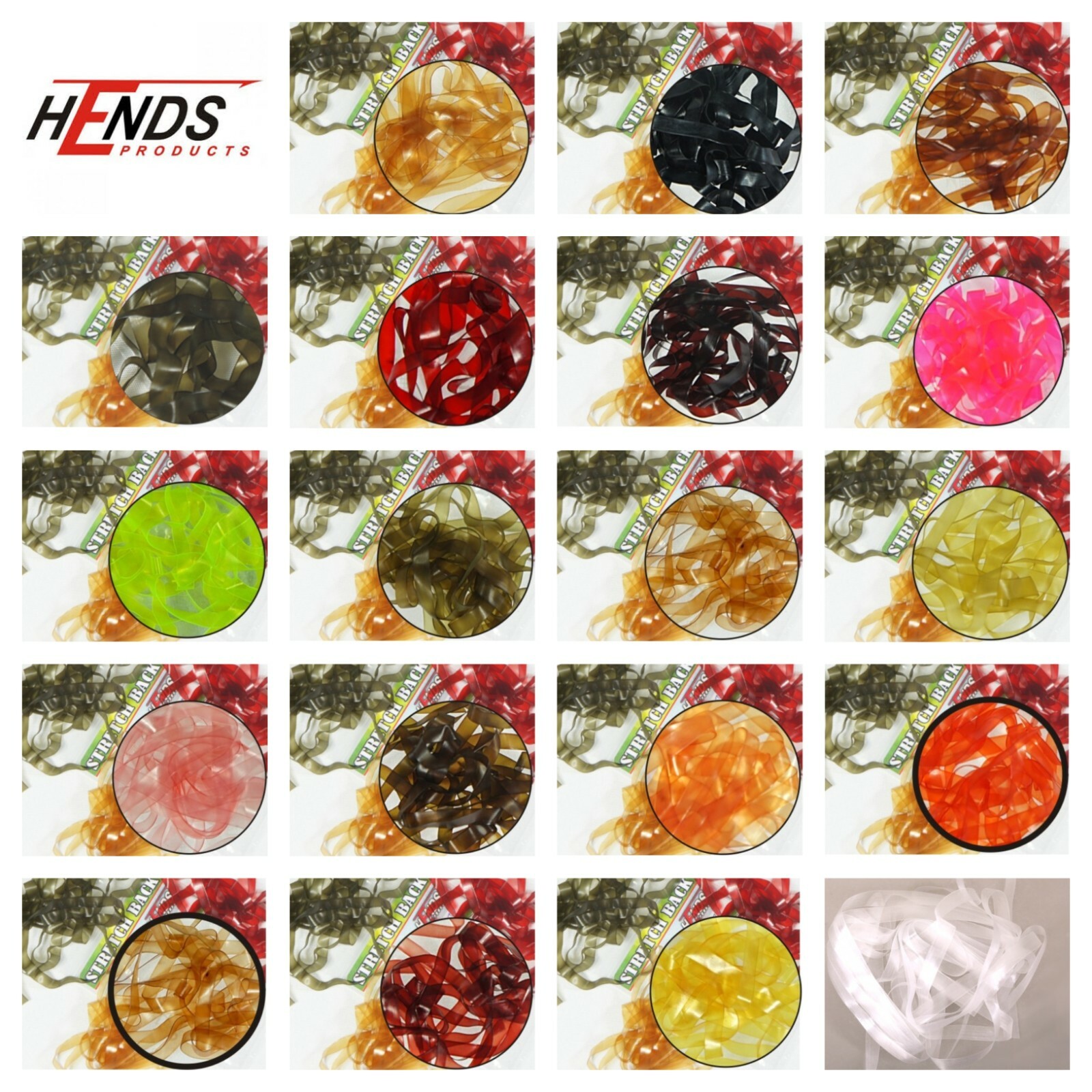 Hends 6 MM STRETCH BACK Fly Tying Material