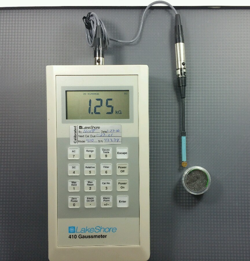Reference Magnet for Gaussmeter Tesla Magnetometer. 1.25kG +/- 2%