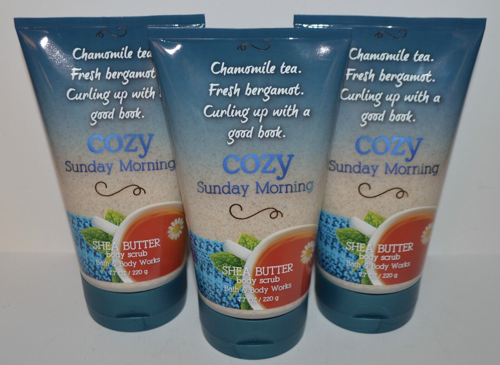BATH & BODY WORKS COZY SUNDAY MORNING SHEA BUTTER BODY SCRUB Set of 3 #365B