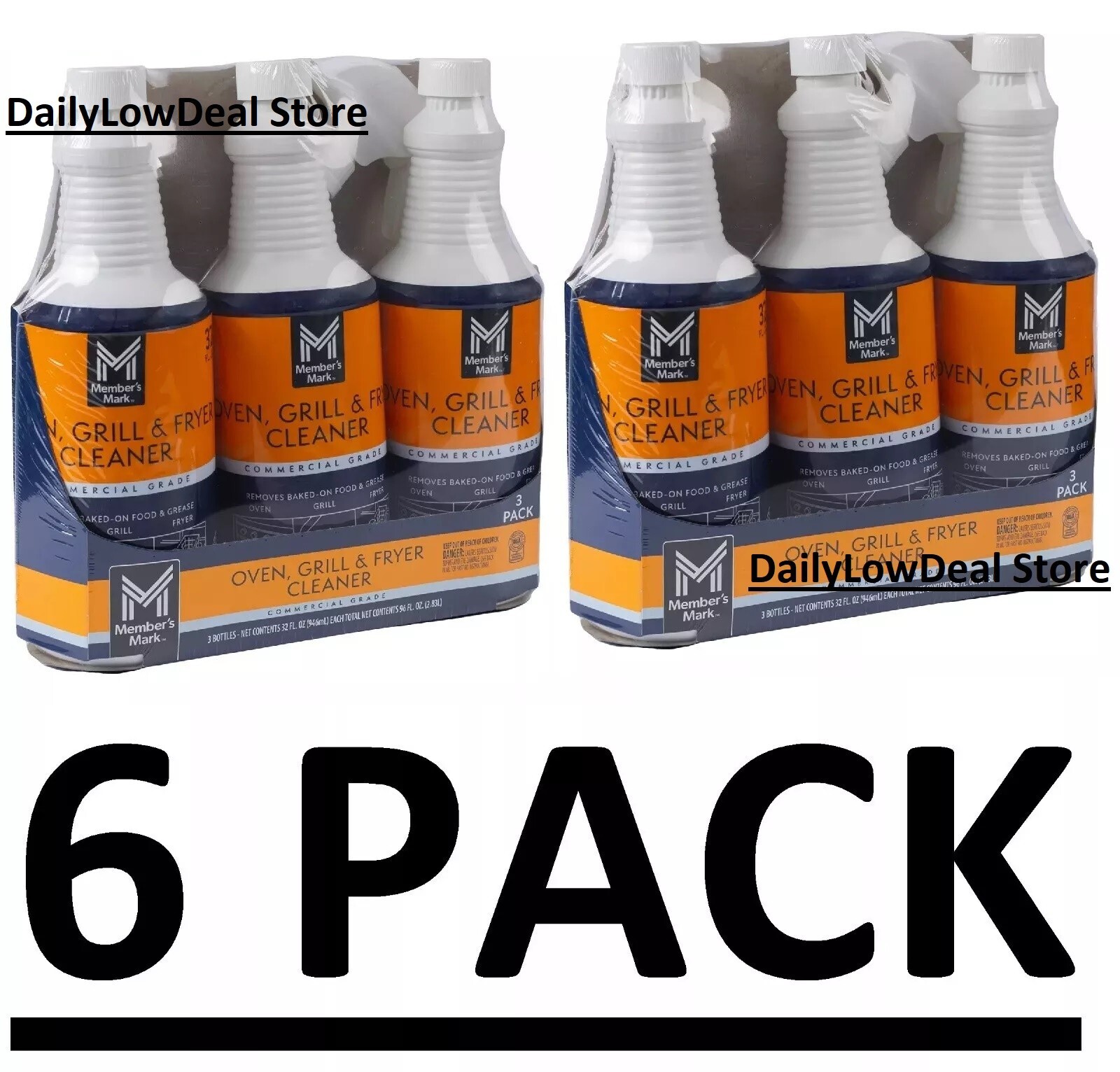 6 PACK - Member's Mark Commercial Oven, Grill and Fryer Cleaner (32 oz.)