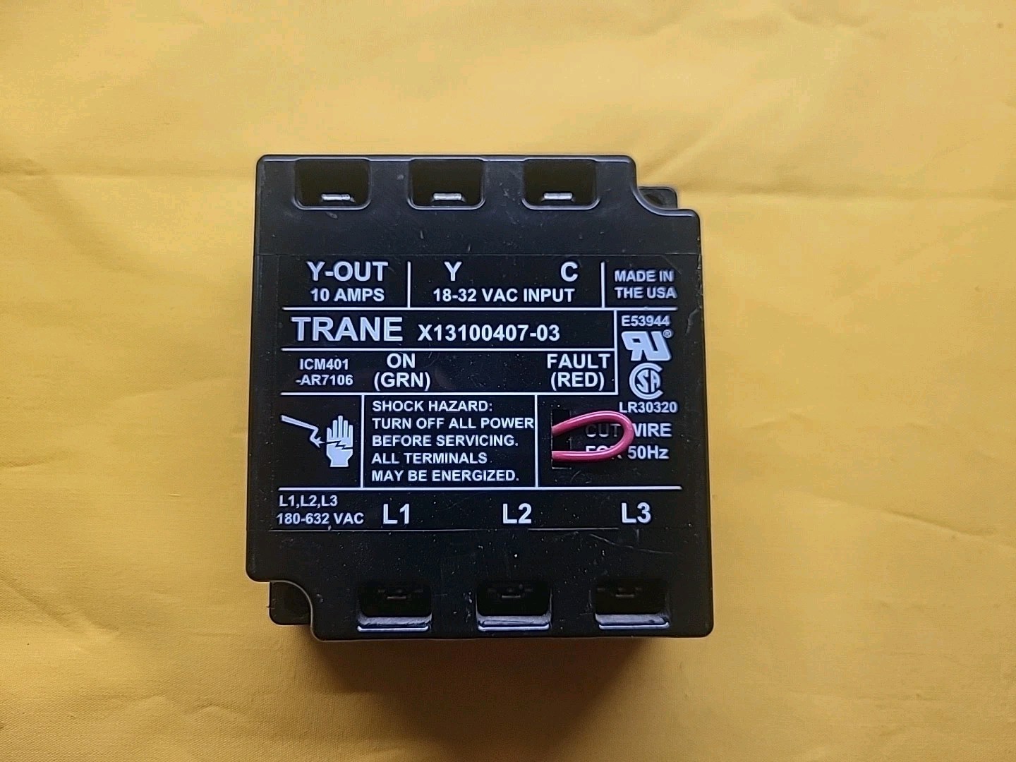 OEM Trane X13100407-03 3 Phase Monitor Control Board. Used.