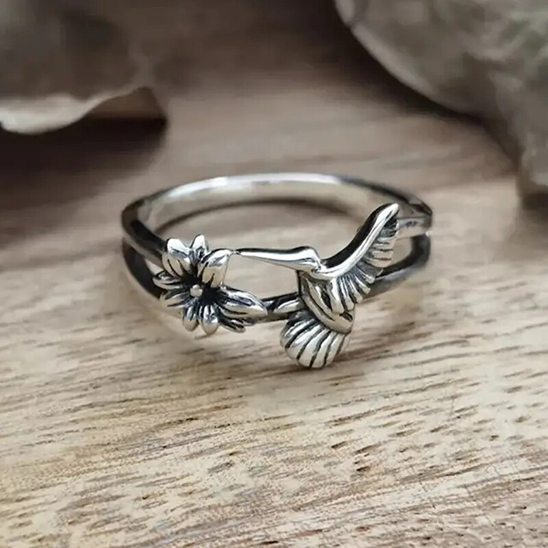 Simple Women 925 Silver Filled Bird Rings Anniversary Jewelry Gift Sz 6-10