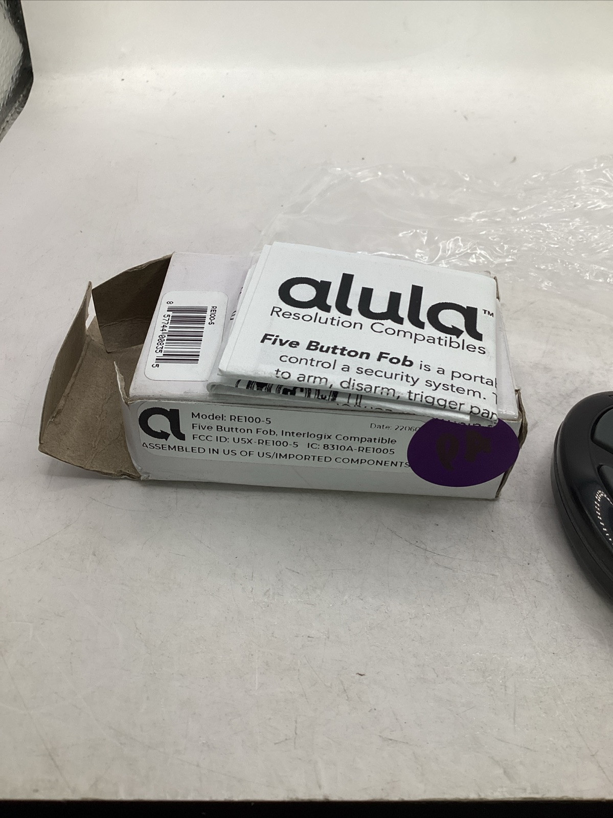 ALULA RE100-5 Five Button KEY FOB Interlogix Compatible 🟣 NEW