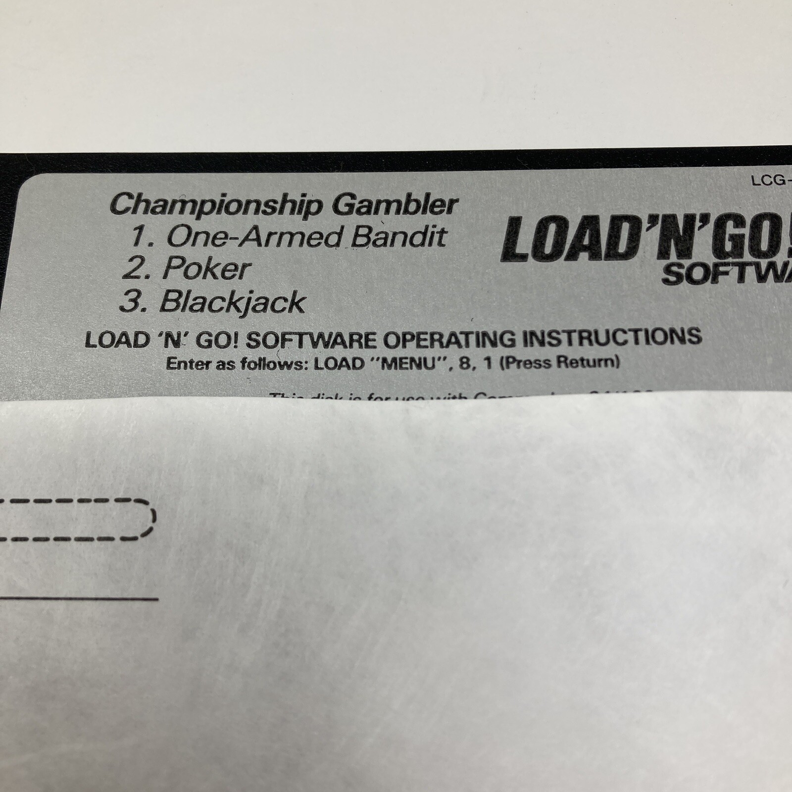 Championship Gambler for Commodore 64 c64 poker blackjack one armed bandit
