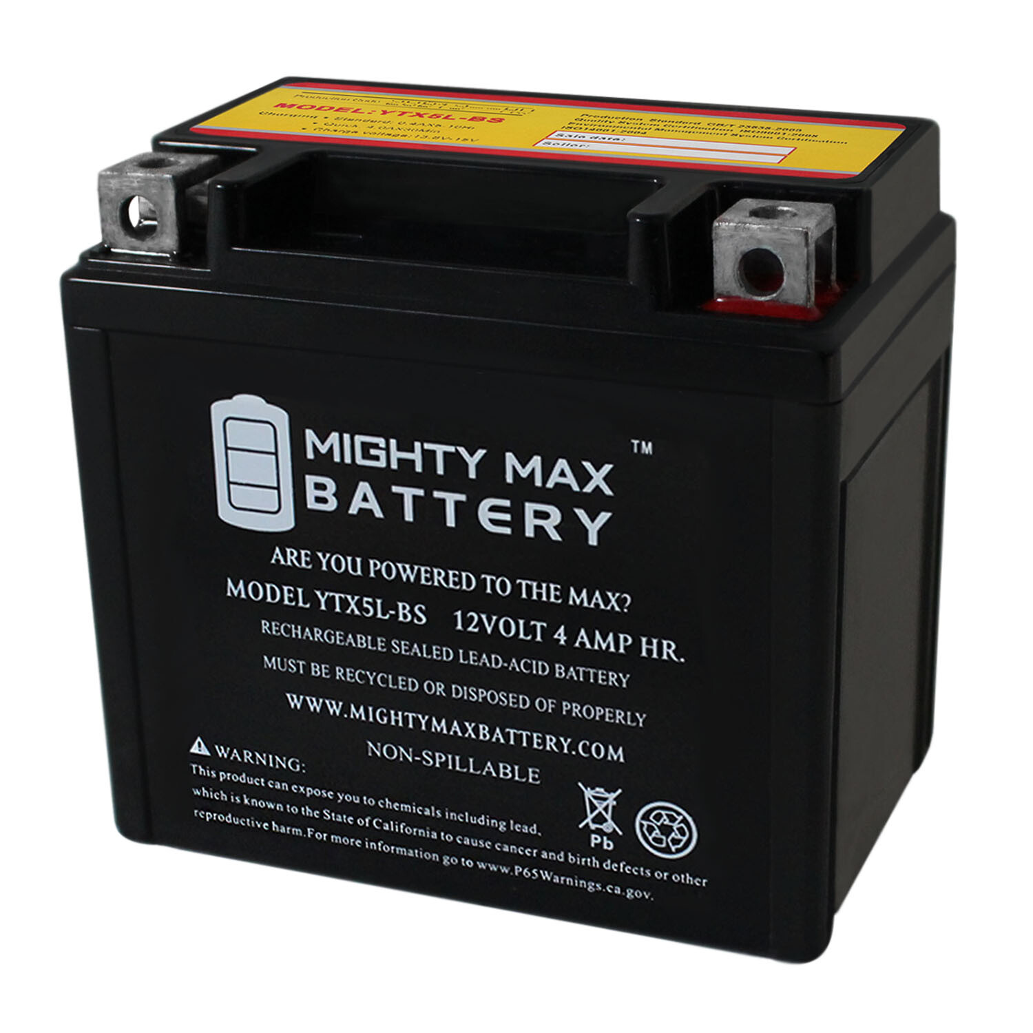 Mighty Max YTX5L-BS Motorcycle Battery Replacement