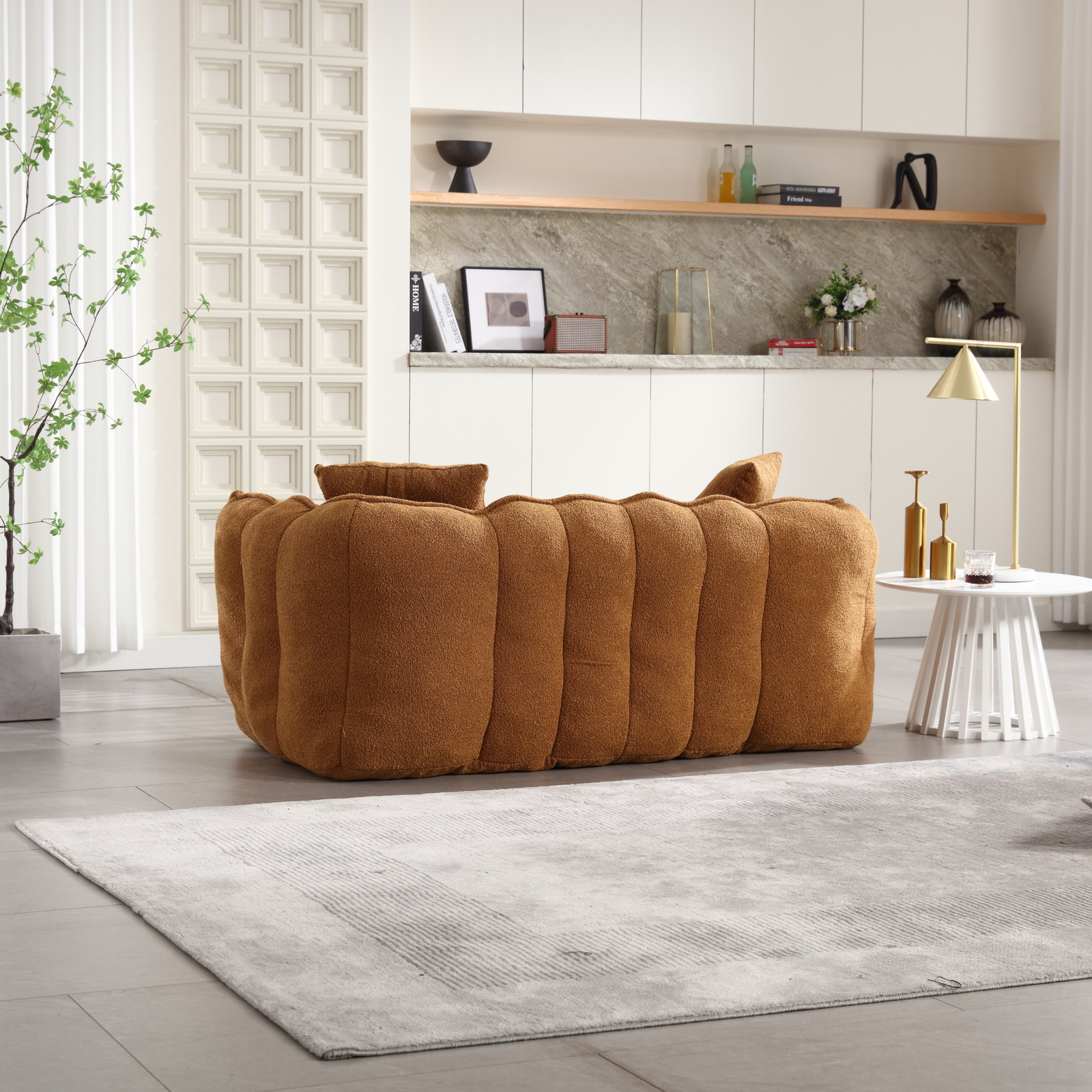 Bean Bag Sofa with high resilience foam core Bean Bag Chair for 2 people Yellow