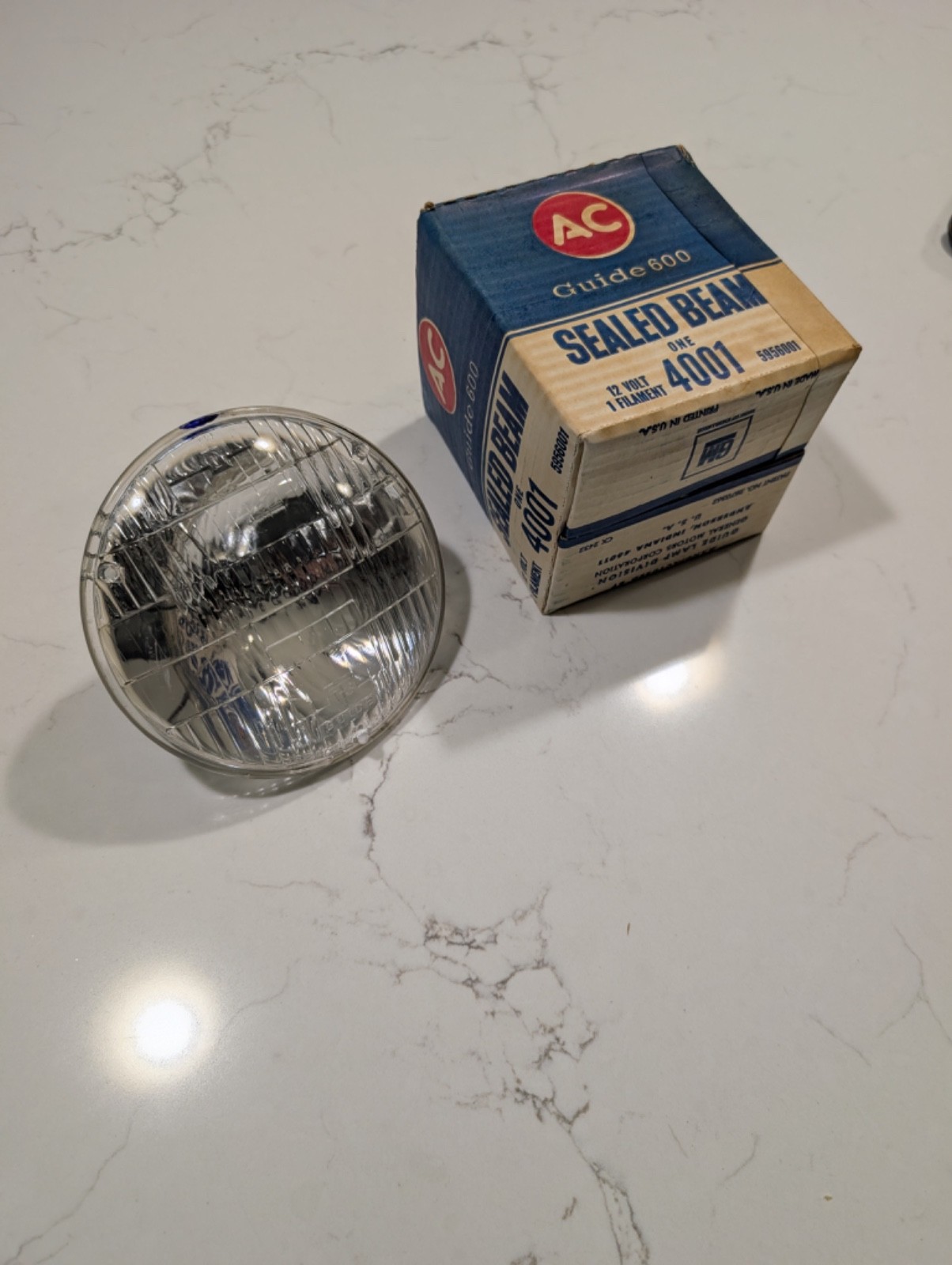 4001 5956001  NOS AC 1972 Only T3 High Beam Headlight Bulb - Not Reproduced