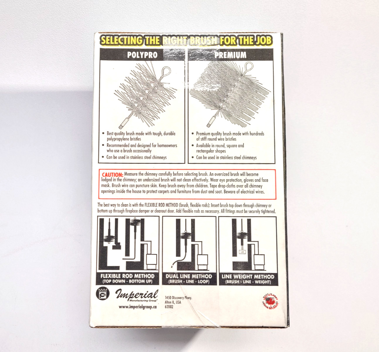 New! Imperial BR0181 Chimney Cleaning Brush, 6", Polypropylene