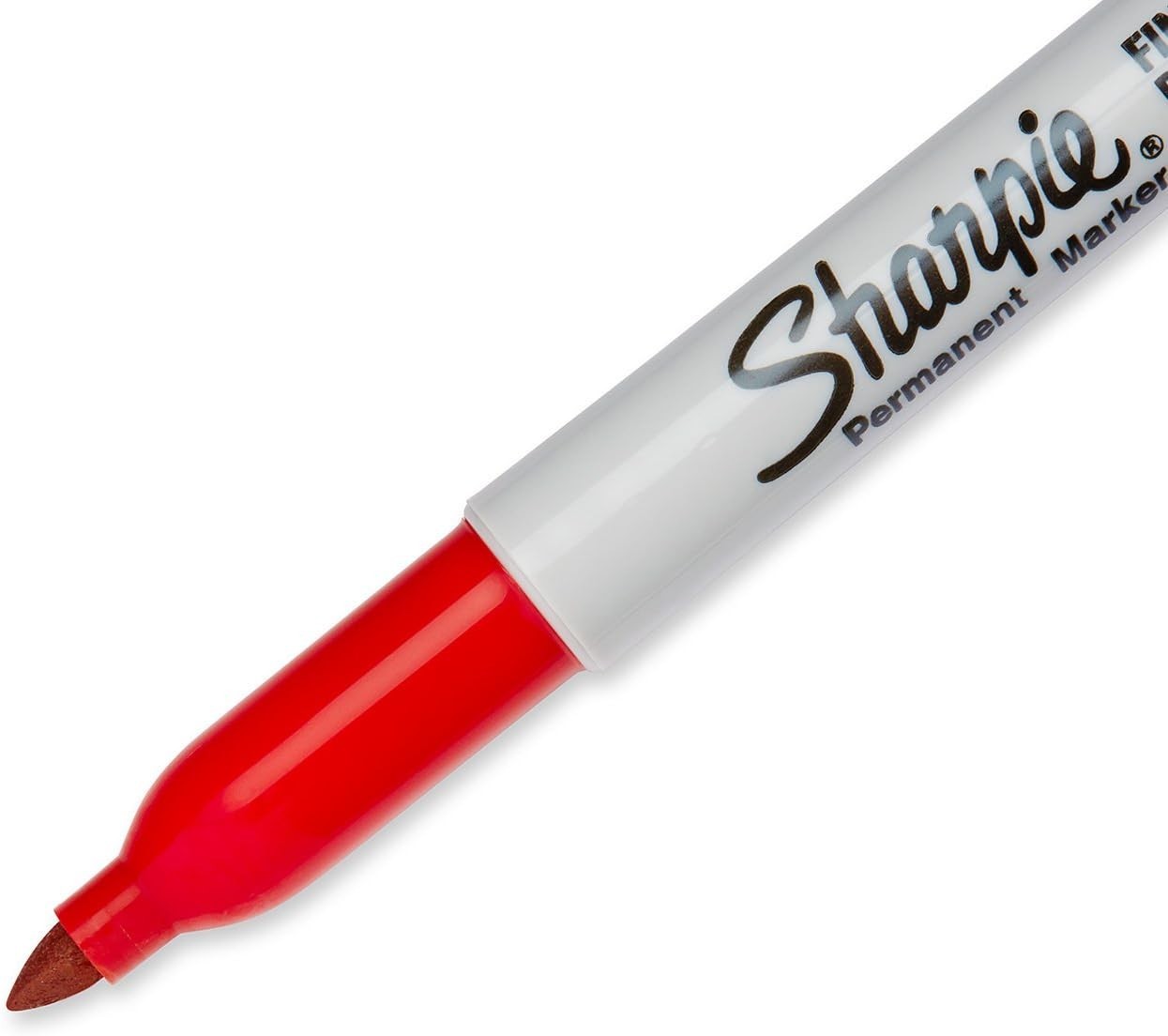 Permanent Markers, Fine Tip, Black & Red, 2 Pack