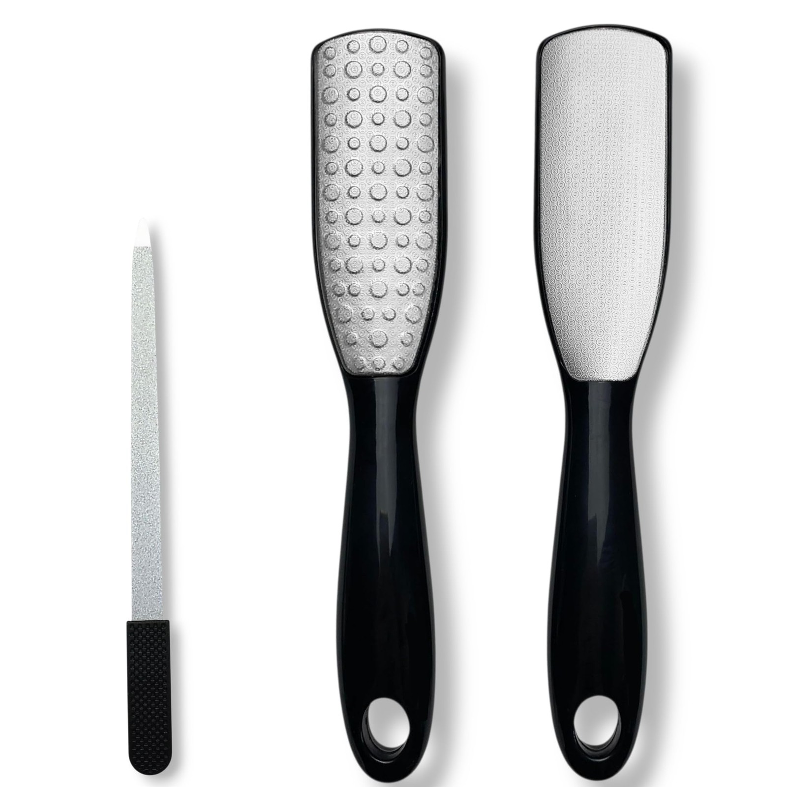 Professional Foot File & Callus Remover 2-in-1 Set Large, Black Sapphire