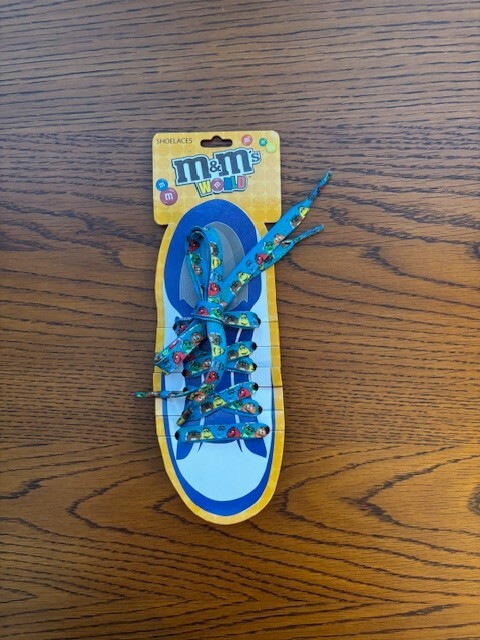 M&M world Las Vegas blue character shoelaces - new