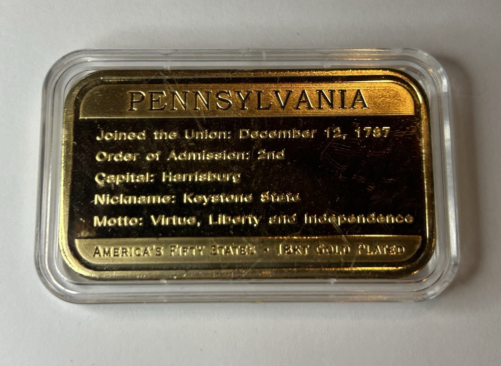 US States - Gold Plated (18kt) Ingots
