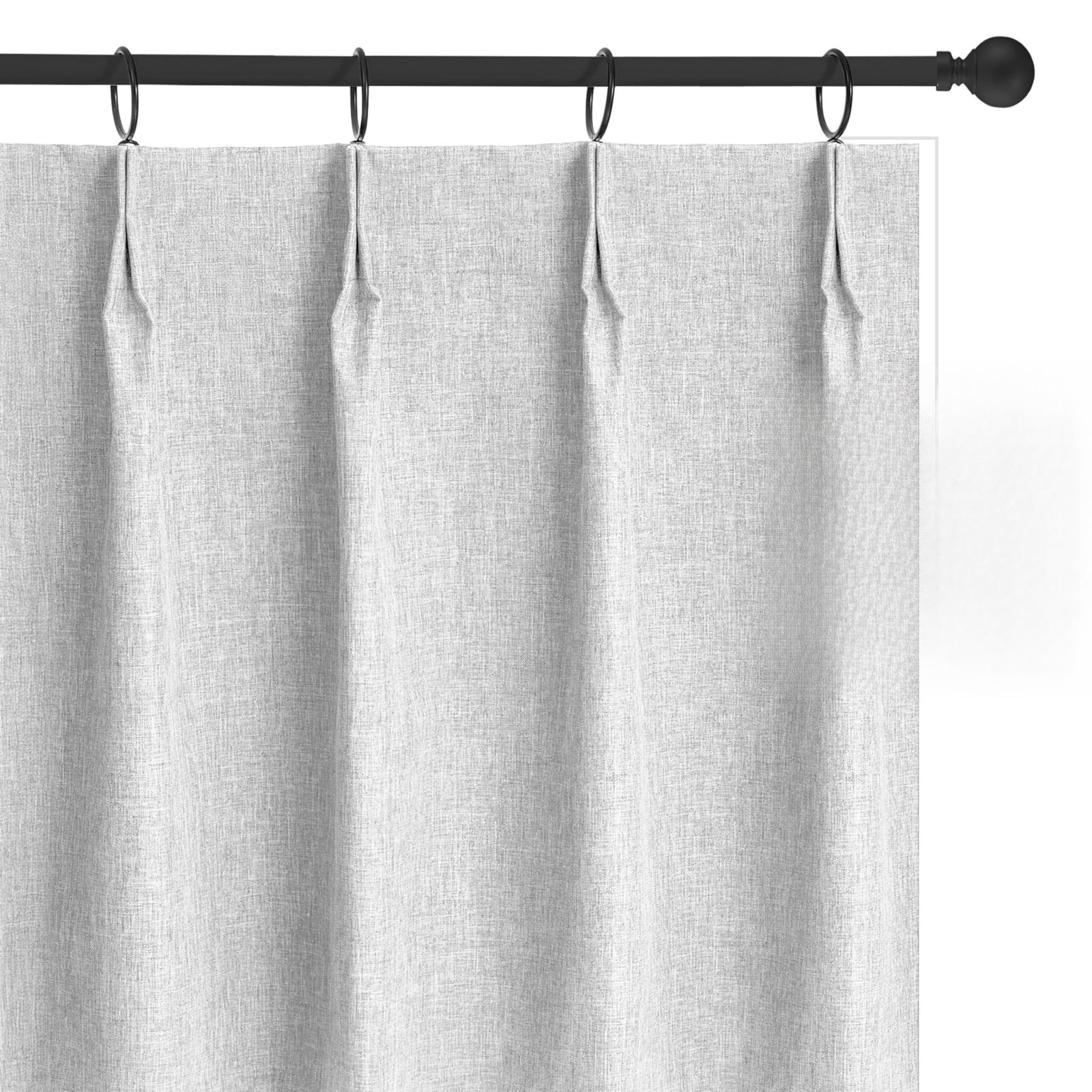 WdFour Pinch Pleated Curtains 42x63Inch - Pack of 2 Thermal Insulated Drapes,...