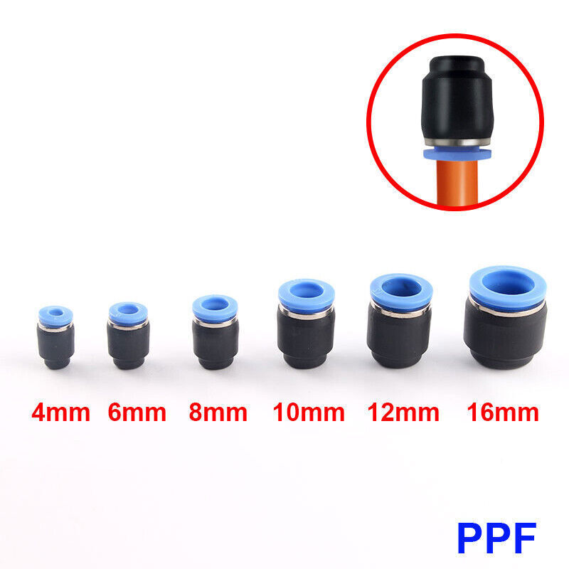 Pneumatic Hose End Cover Stopper Mortise Fittings 4/6/8/10/12/16mm