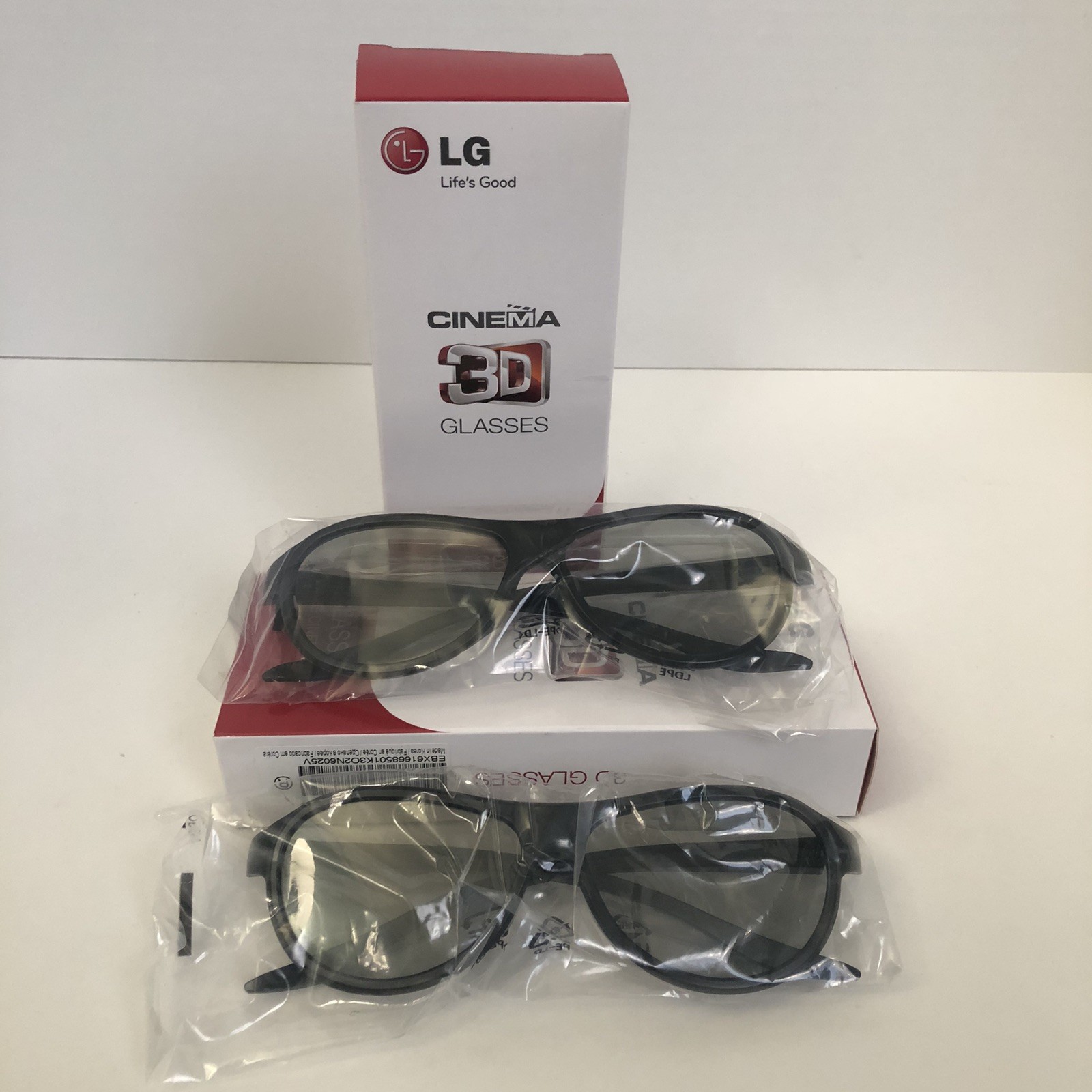 Lot Of 2 LG Cinema 3D Glasses 2 Pairs (AG-F310) -Black