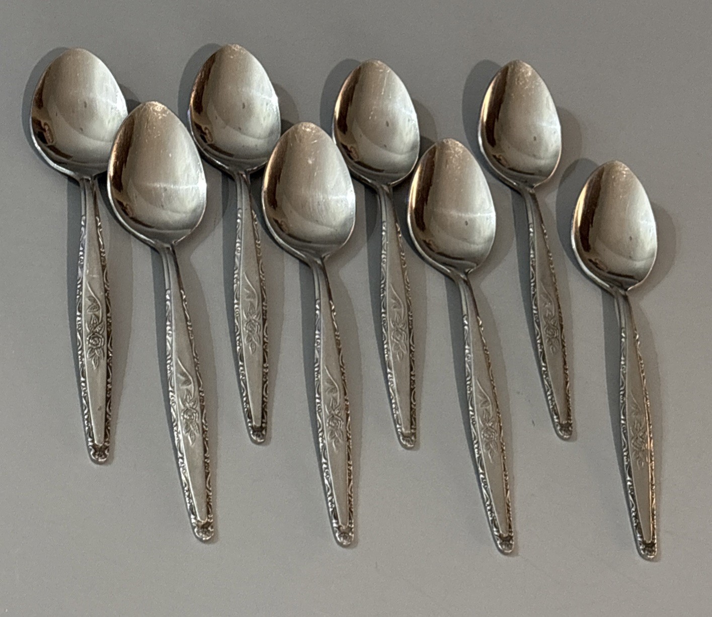 8 - Interpur INR3 Rose Stainless Steel Teaspoons