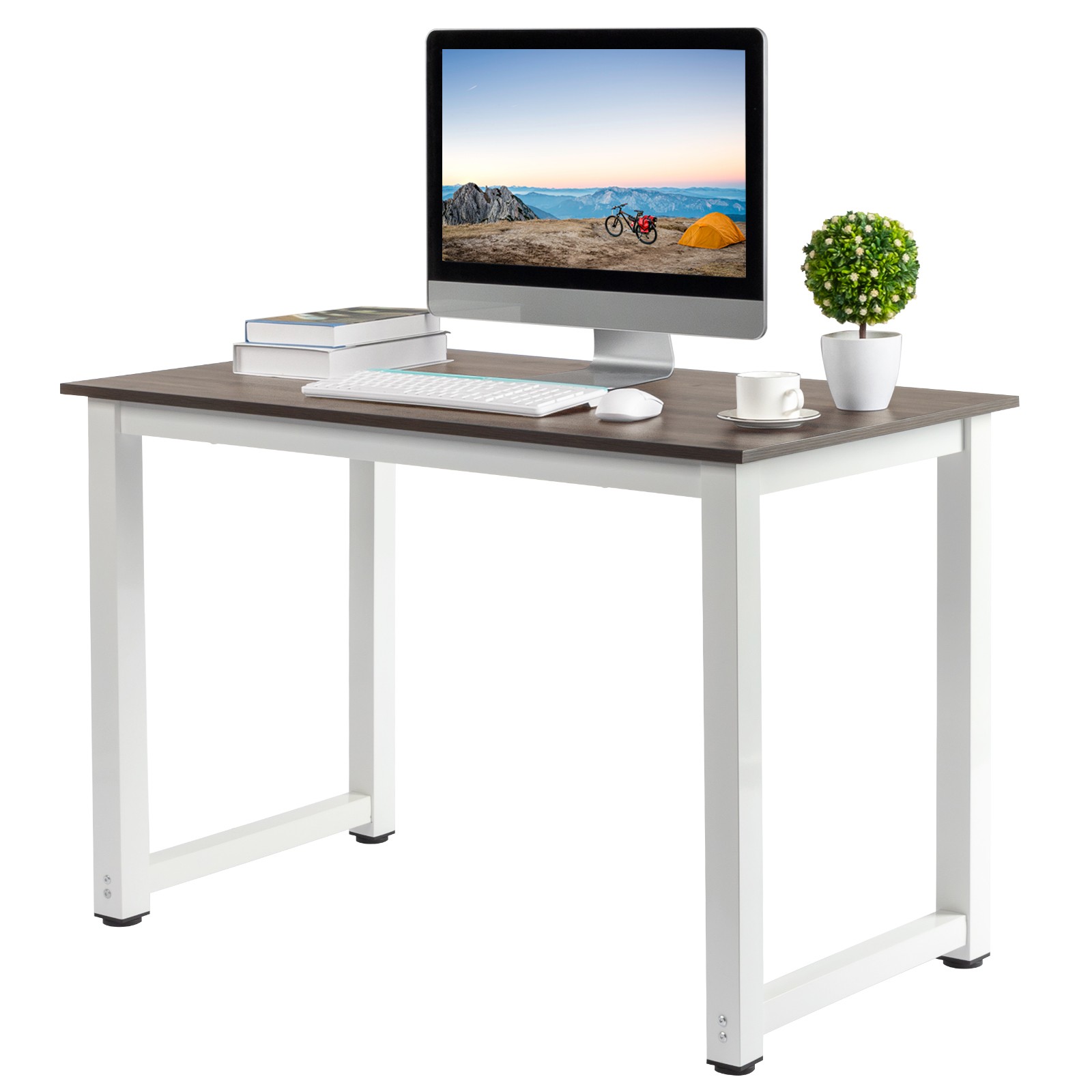 110cm Decent High Strength Wooden Computer Desk Gray