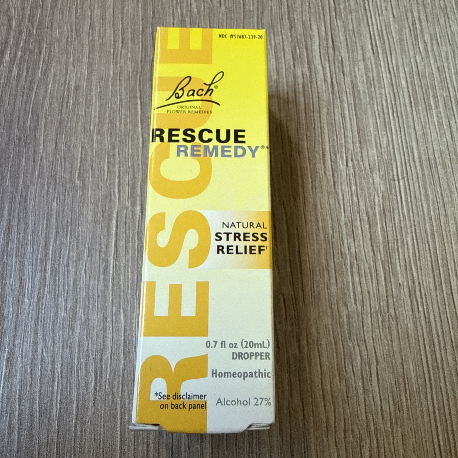 Bach Flower Remedies Rescue Remedy Natural Stress Relief 0.7 Fl Oz Exp 07/2027