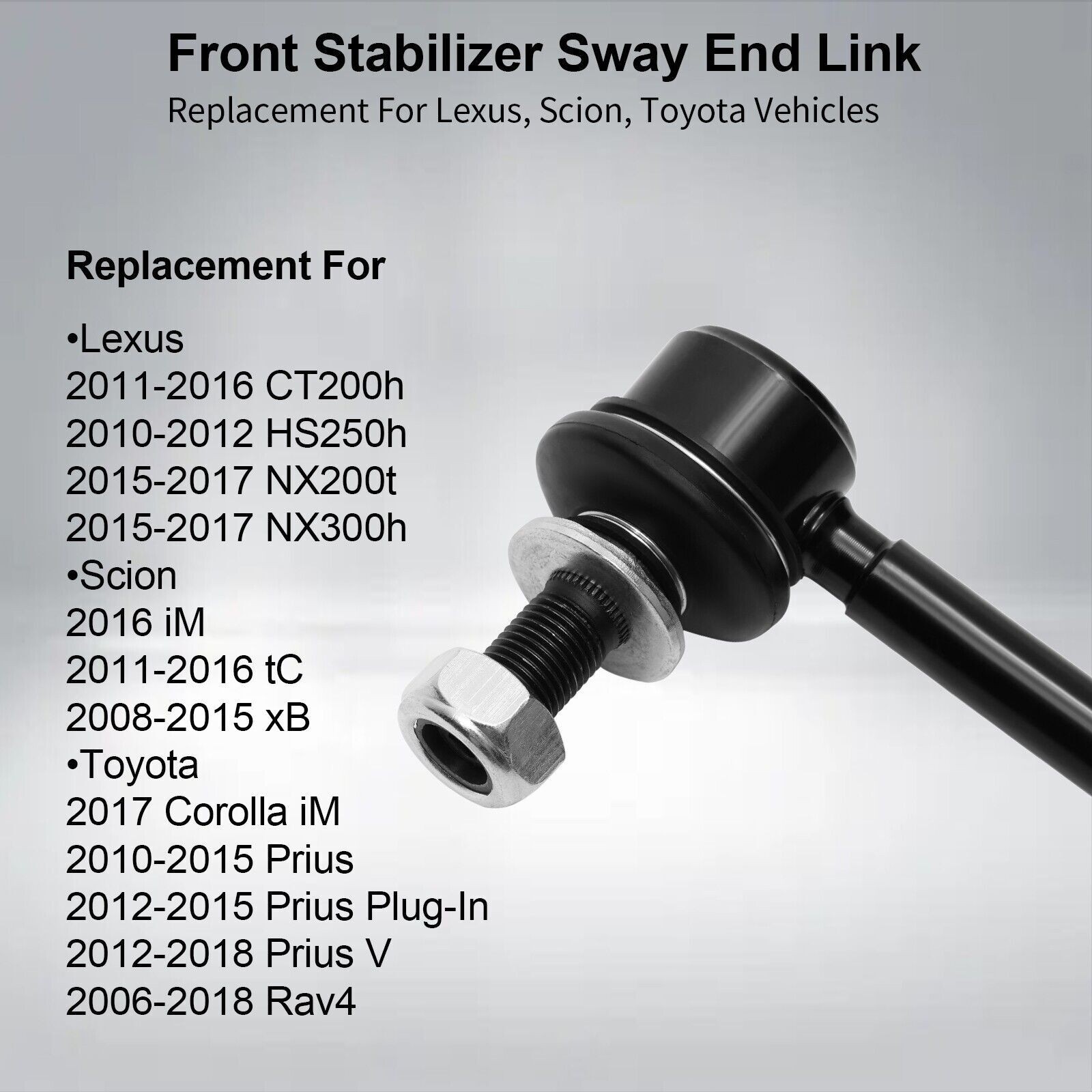 2X Front Sway Bar End Links Fit For Toyota RAV4 Prius CT200h HS250h NX300h Scion