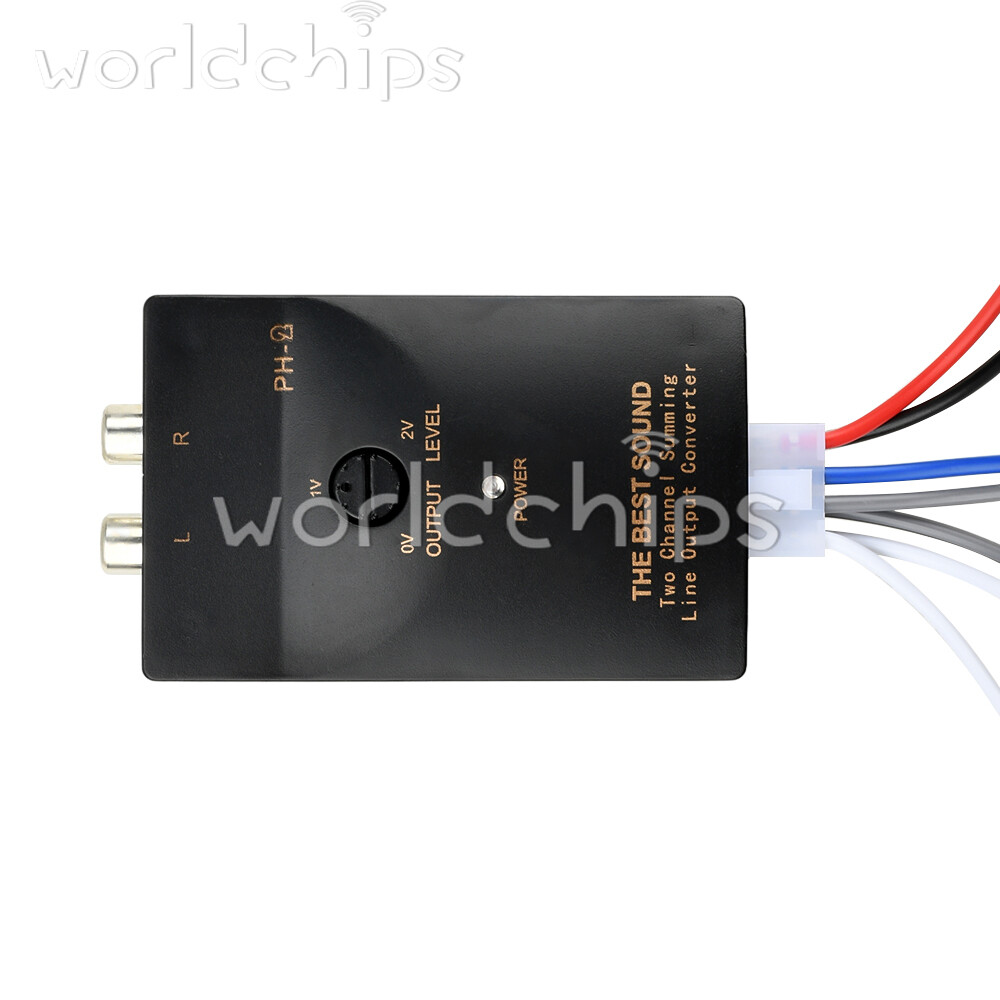 PH-2 Level Car Speaker High to Low Subwoofer Audio Converter With Delay Function