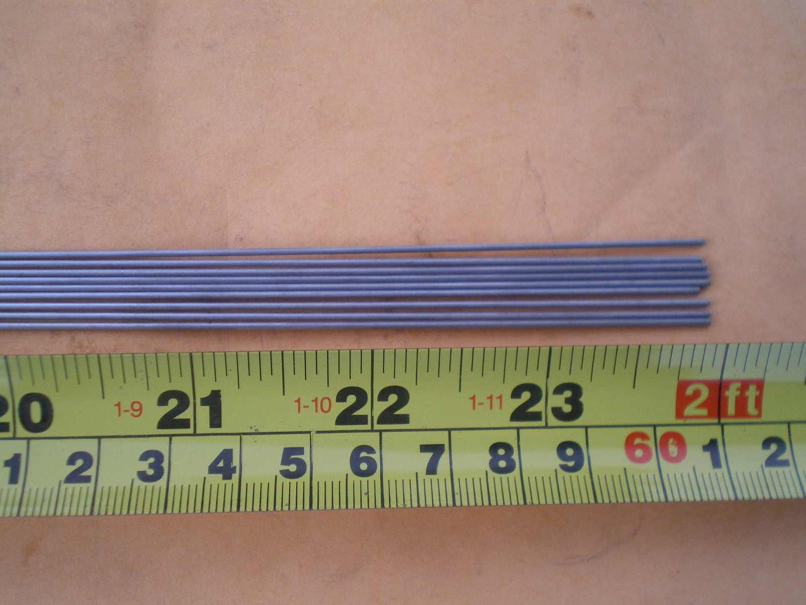 50 PCS. STAINLESS STEEL STRAIGHT LURE SHAFT WIRE FORM 0.041 X 24" (INCHES LONG)