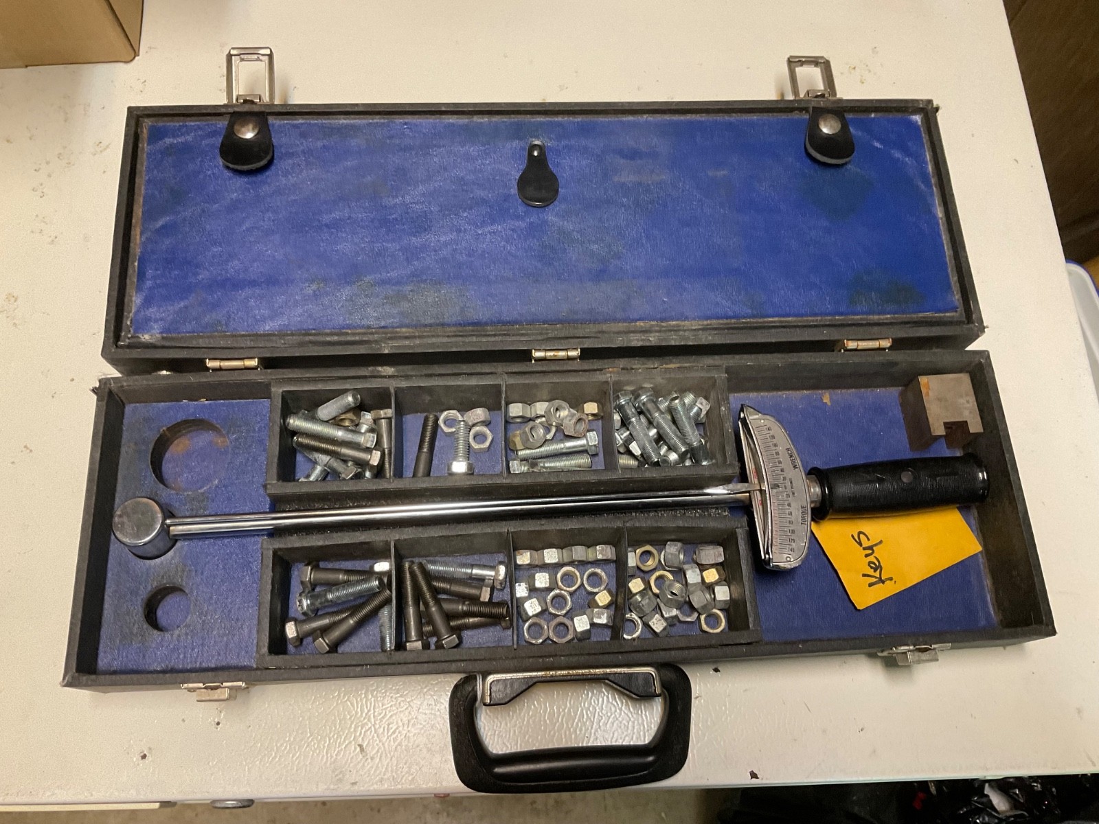 Vintage Bowman Torque Wrench in Case with Paperwork. Untested.