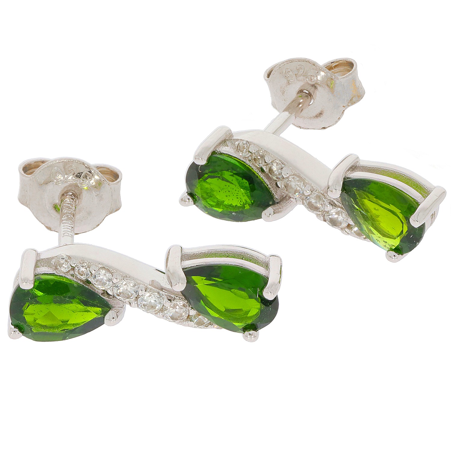 Sterling Silver Semi Mount Earrings Setting Pear PE 6X4mm