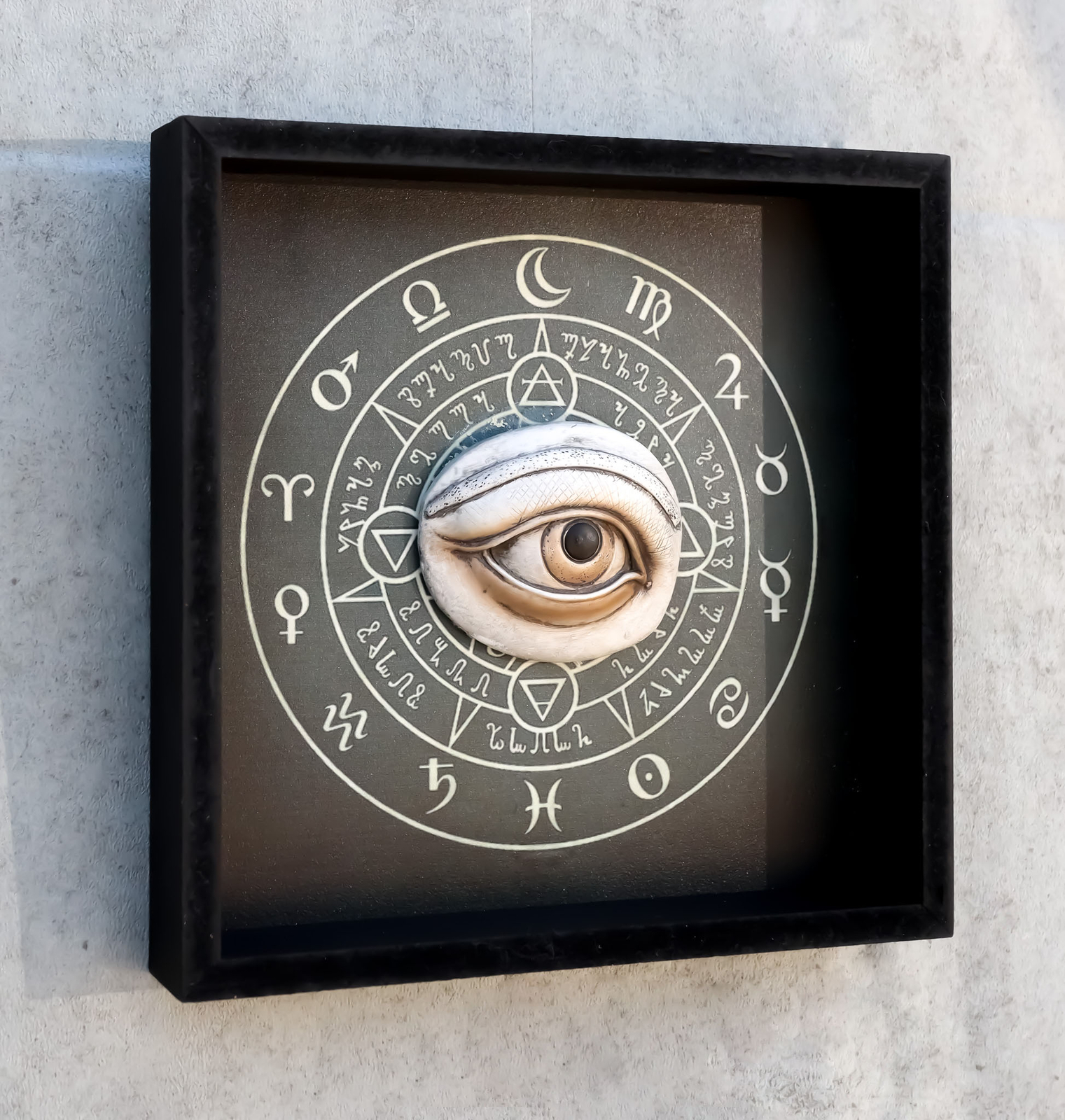 Occult Wicca Spiritual Eye Providence Alchemy Symbols Wall Decor Picture Frame