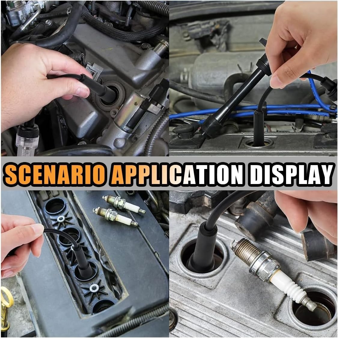 2 PCS Inline Spark Plug Tester - Battery Powered Ignition Coil Diagnostic Tool