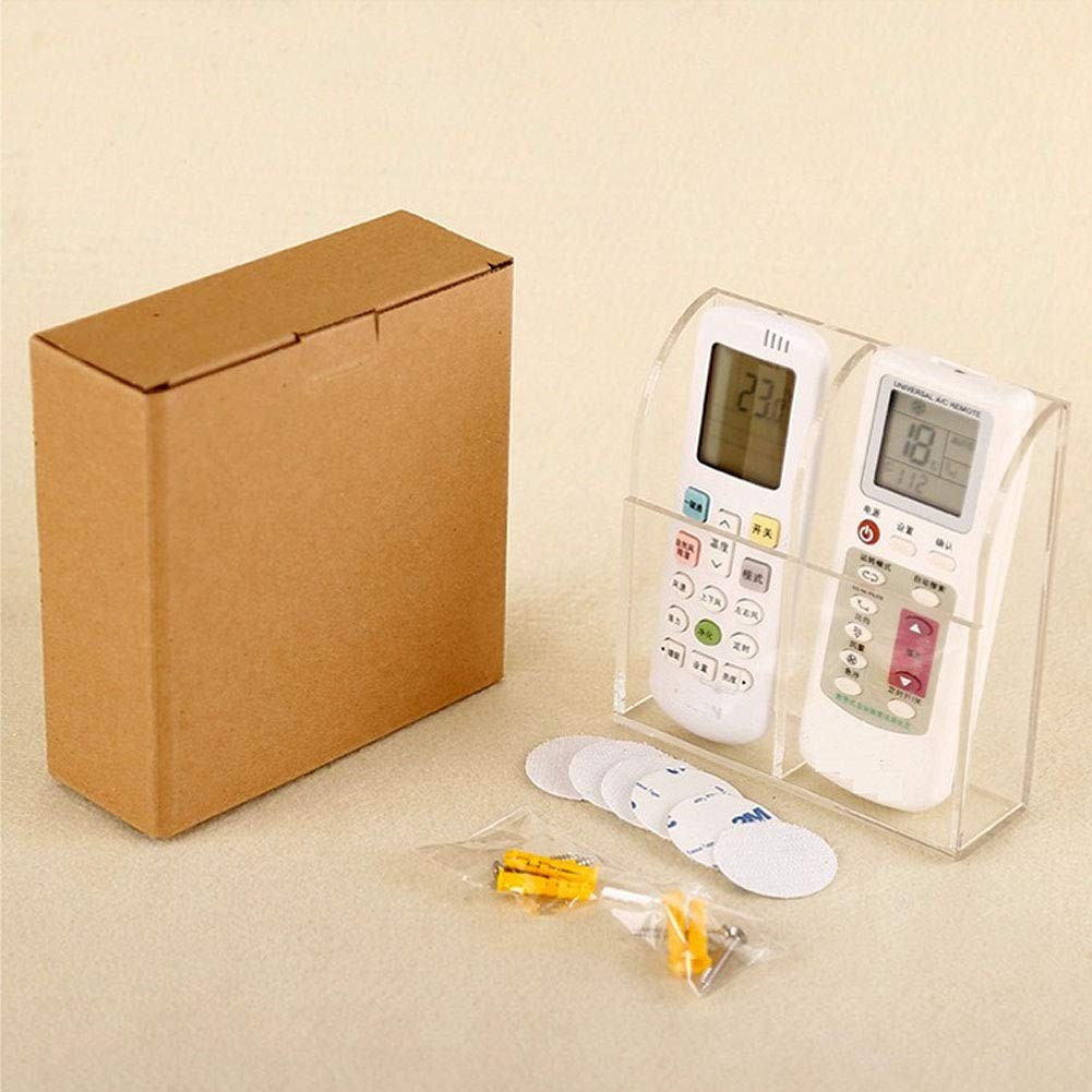Clear Acrylic TV Remote Control Holder Remote Control Caddy Wall Mount Media ...