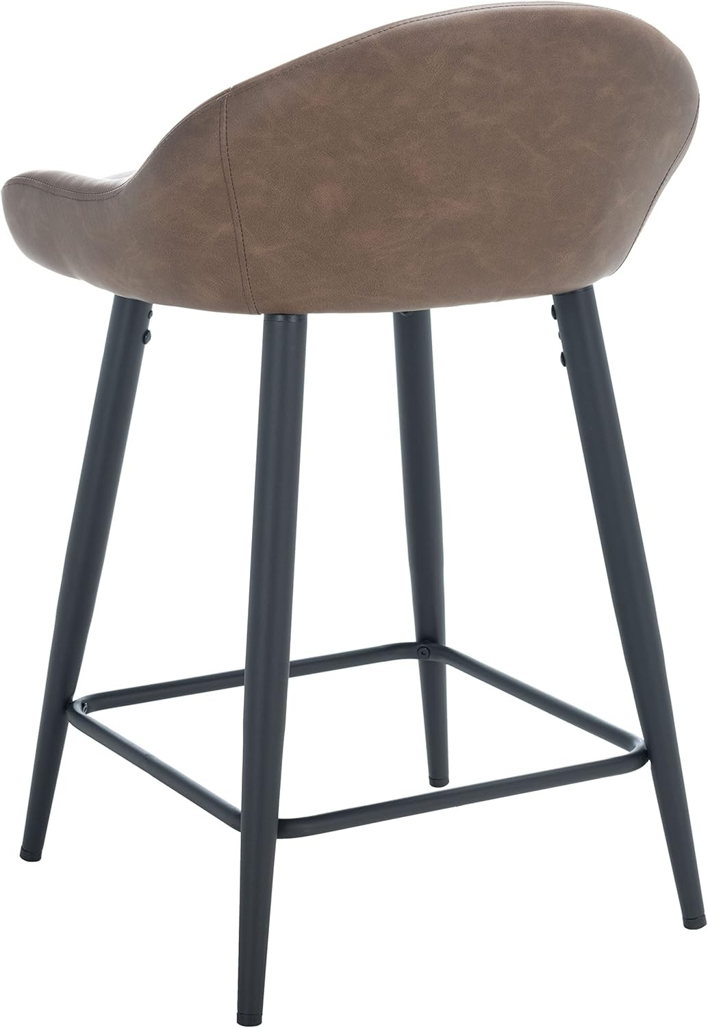 Anson Saddle Brown Faux Leather 25-Inch Counter Stool by Home
