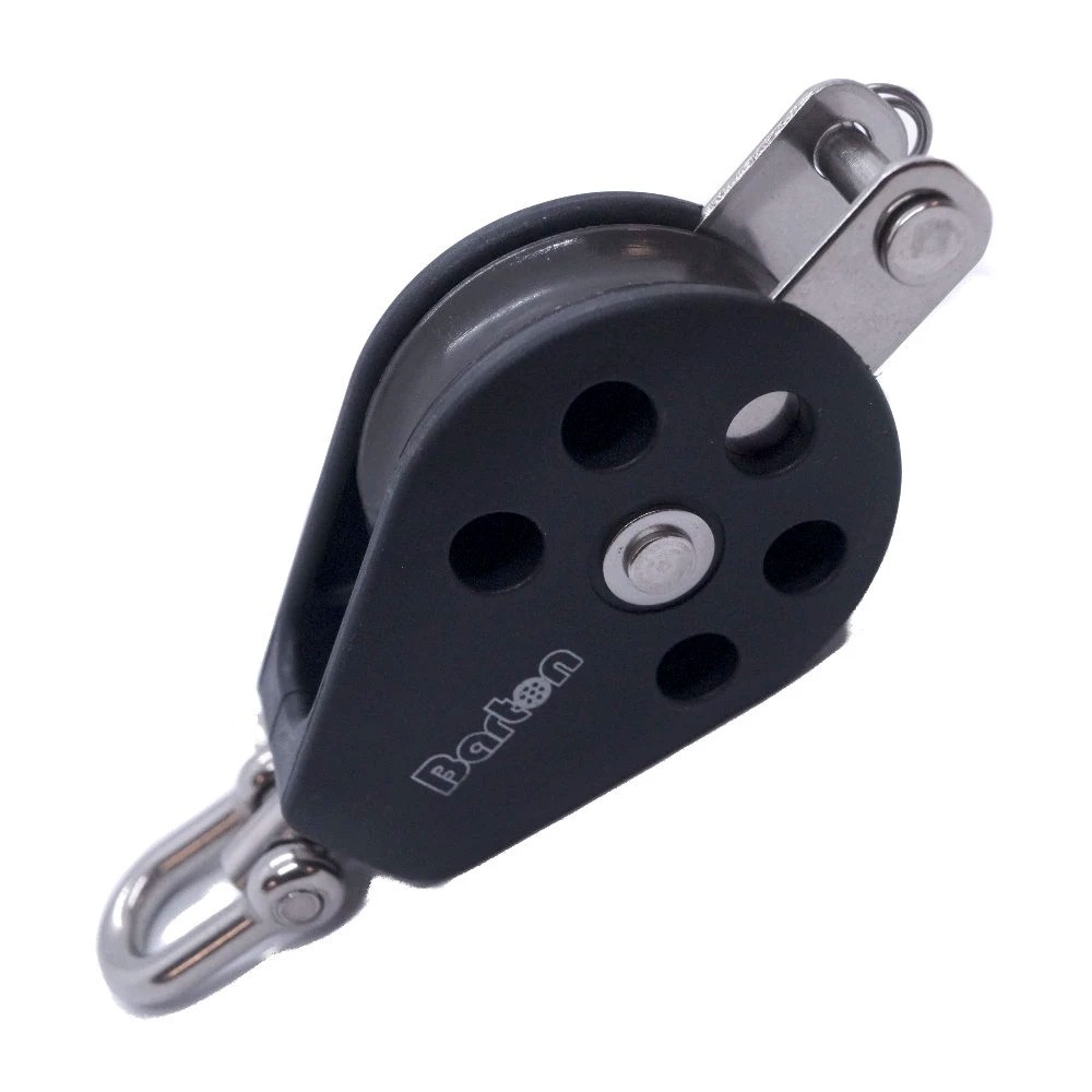 Barton Size 3 45Mm Plain Bearing Pulley Block Single Swivel &Amp; Becket  N0313