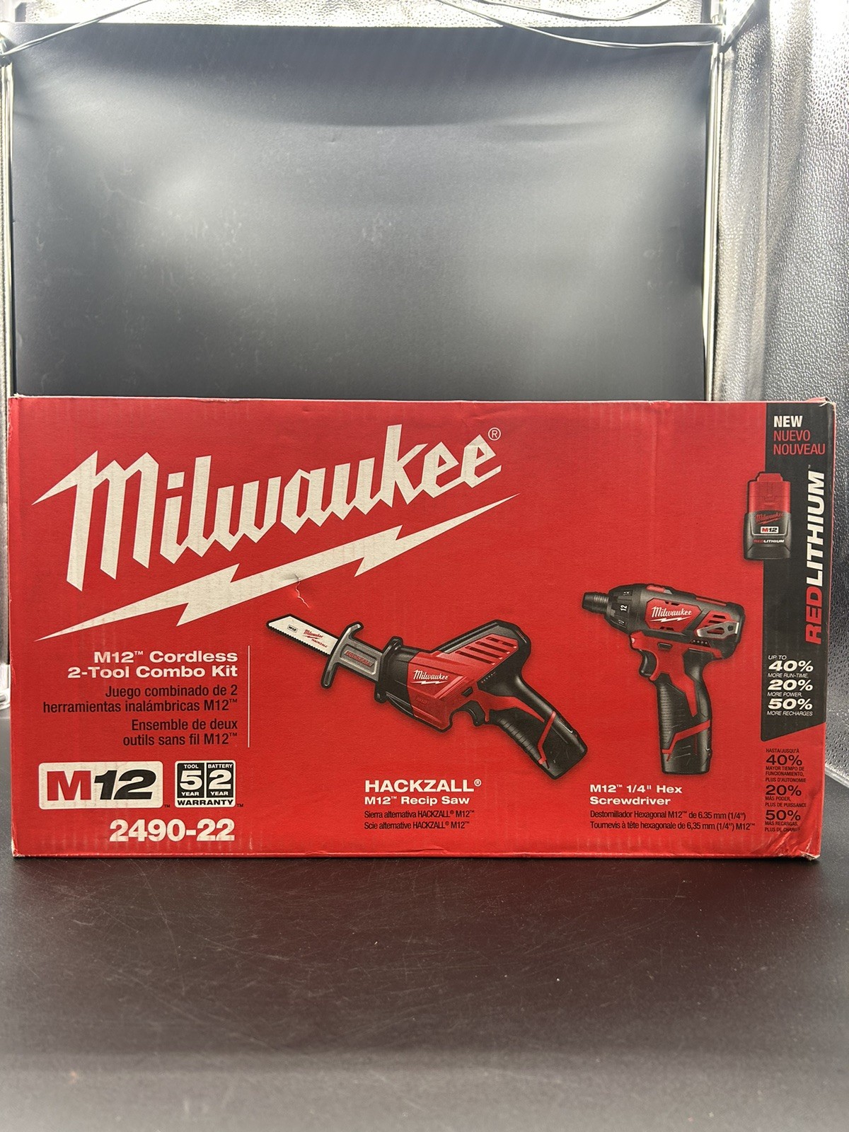 Milwaukee 2-Tool Combo Kits 12V Cordless w/ 1.5 Ah Batteries, Charger + Tool Bag